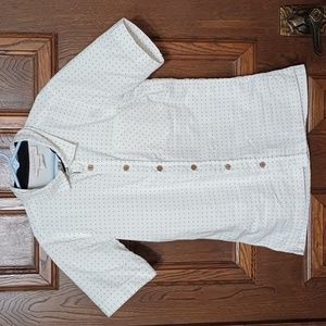 Well Dressed Wolf Mini Dots Collection Button Up Off White Dots Size 12Y